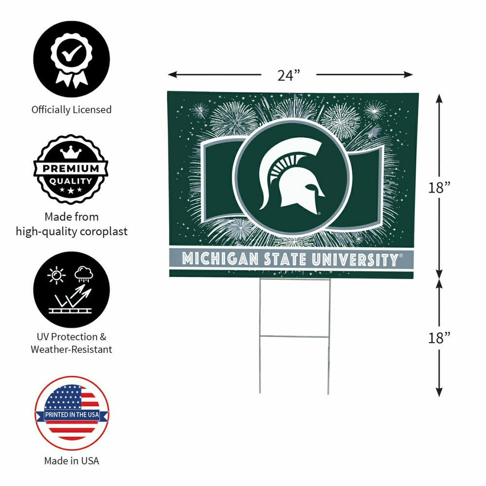 Michigan State University Yard Sign, Patriotic - Collegiate Home