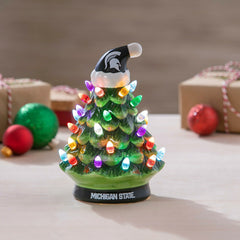 8" LED Ceramic Christmas Tree, Michigan State University - Collegiate Home