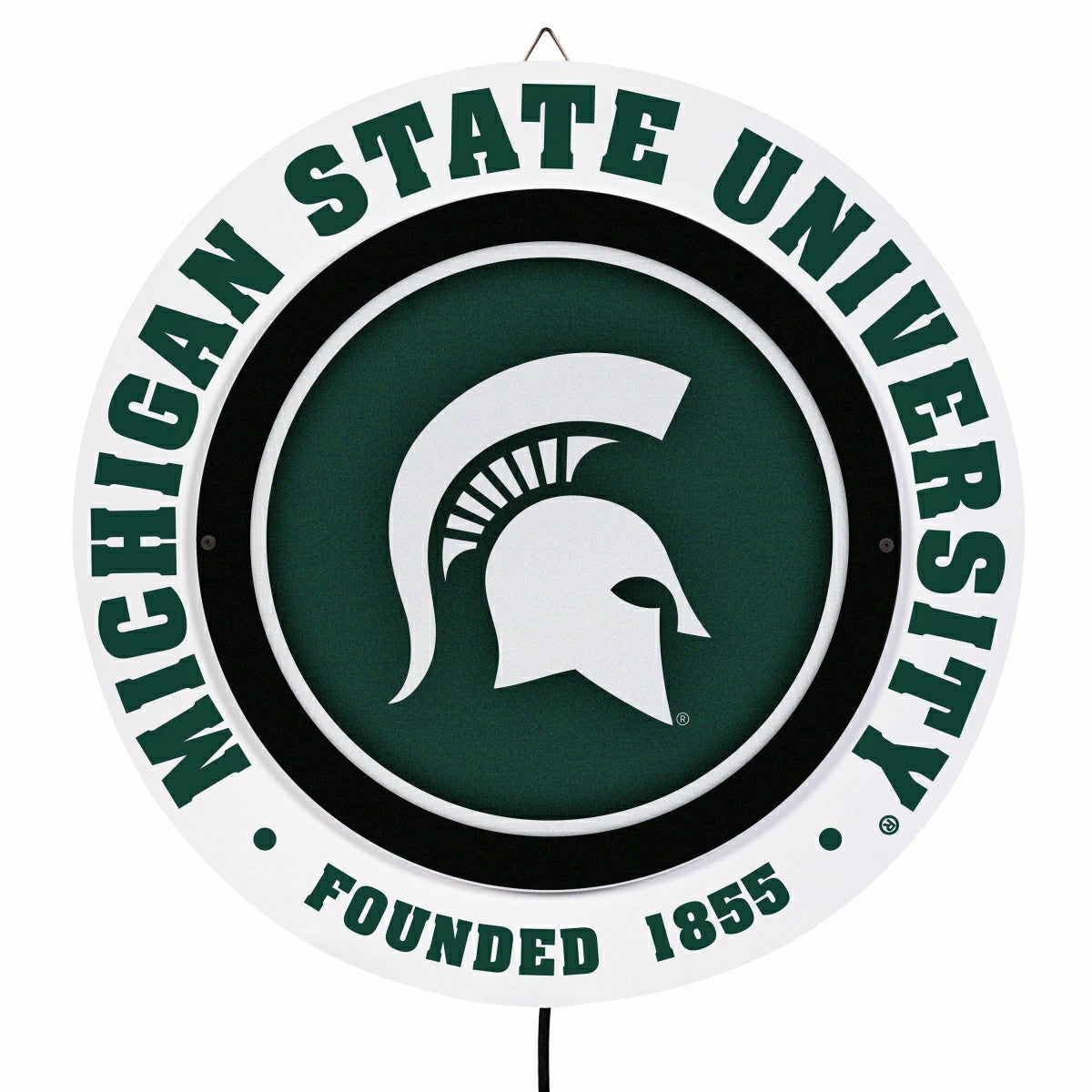 Michigan State University, Metal Lite, Round - Collegiate