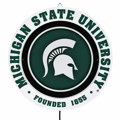 Michigan State University, Metal Lite, Round - Collegiate