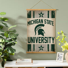 Michigan State University, Canvas Wall Tapestry, Medium, 36x24 - Collegiate Home
