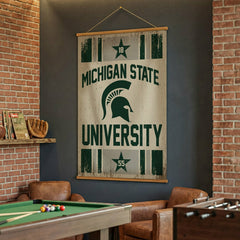 Michigan State University, Canvas Wall Tapestry, Large, 54x36 - Collegiate Home