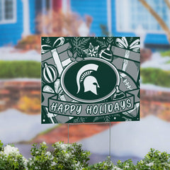 Michigan State University Yard Sign, Holiday - Collegiate Home
