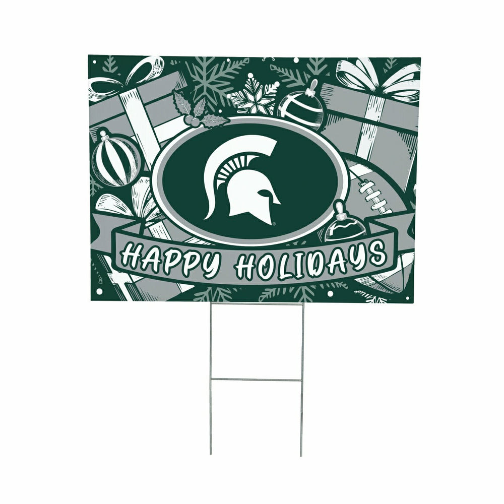 Michigan State University Yard Sign, Holiday - Collegiate Home