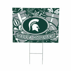 Michigan State University Yard Sign, Holiday - Collegiate Home