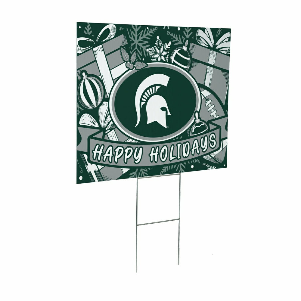 Michigan State University Yard Sign, Holiday - Collegiate Home