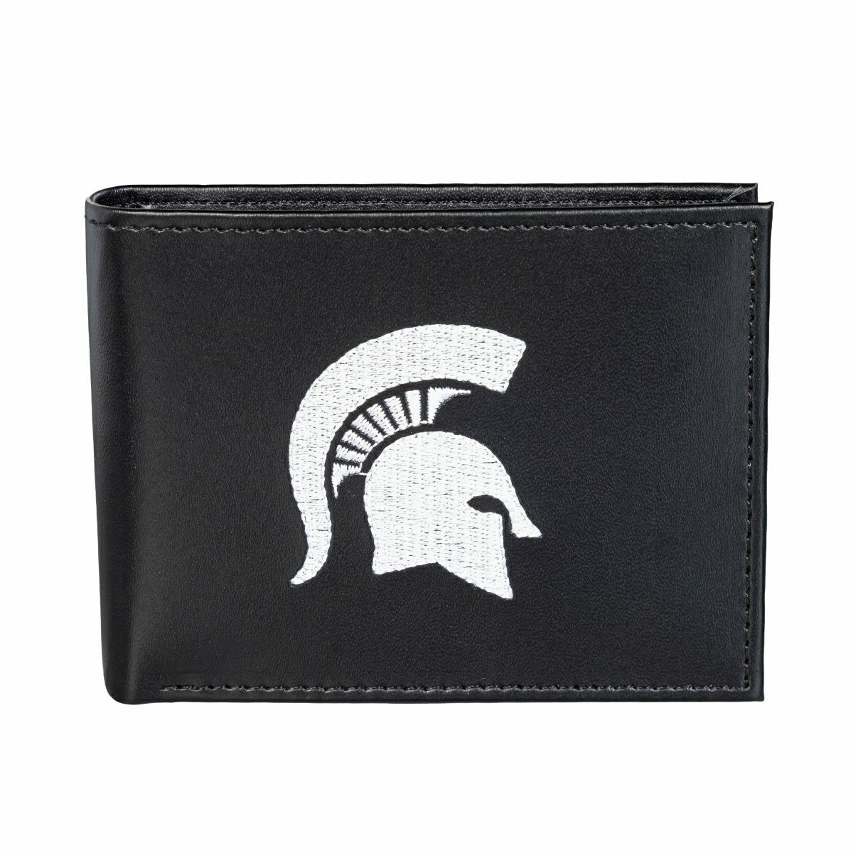 Michigan State University Black Bi-Fold Embroidered Wallet w/ RFID Blocking - Collegiate Home