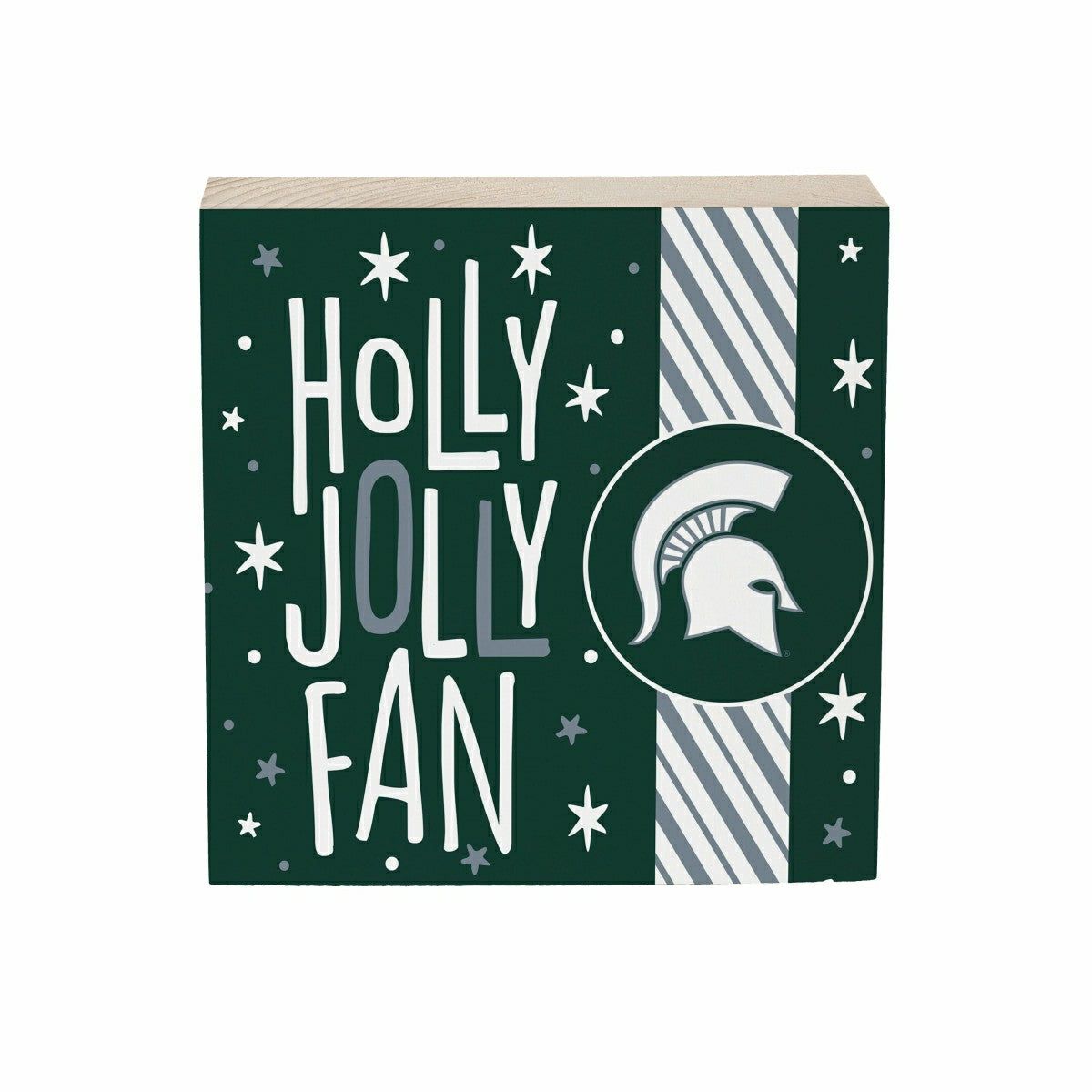 Michigan State University Block, Holiday, 6x6 - Collegiate Home