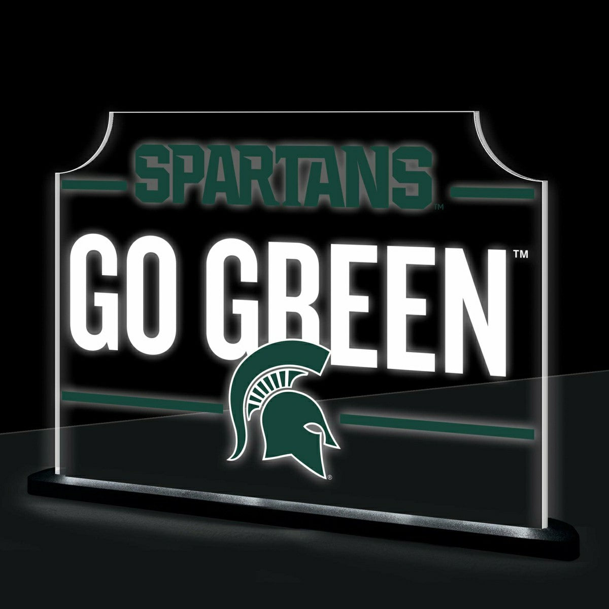 Michigan State University College Rectangle Desklite LED Decor - Collegiate Home
