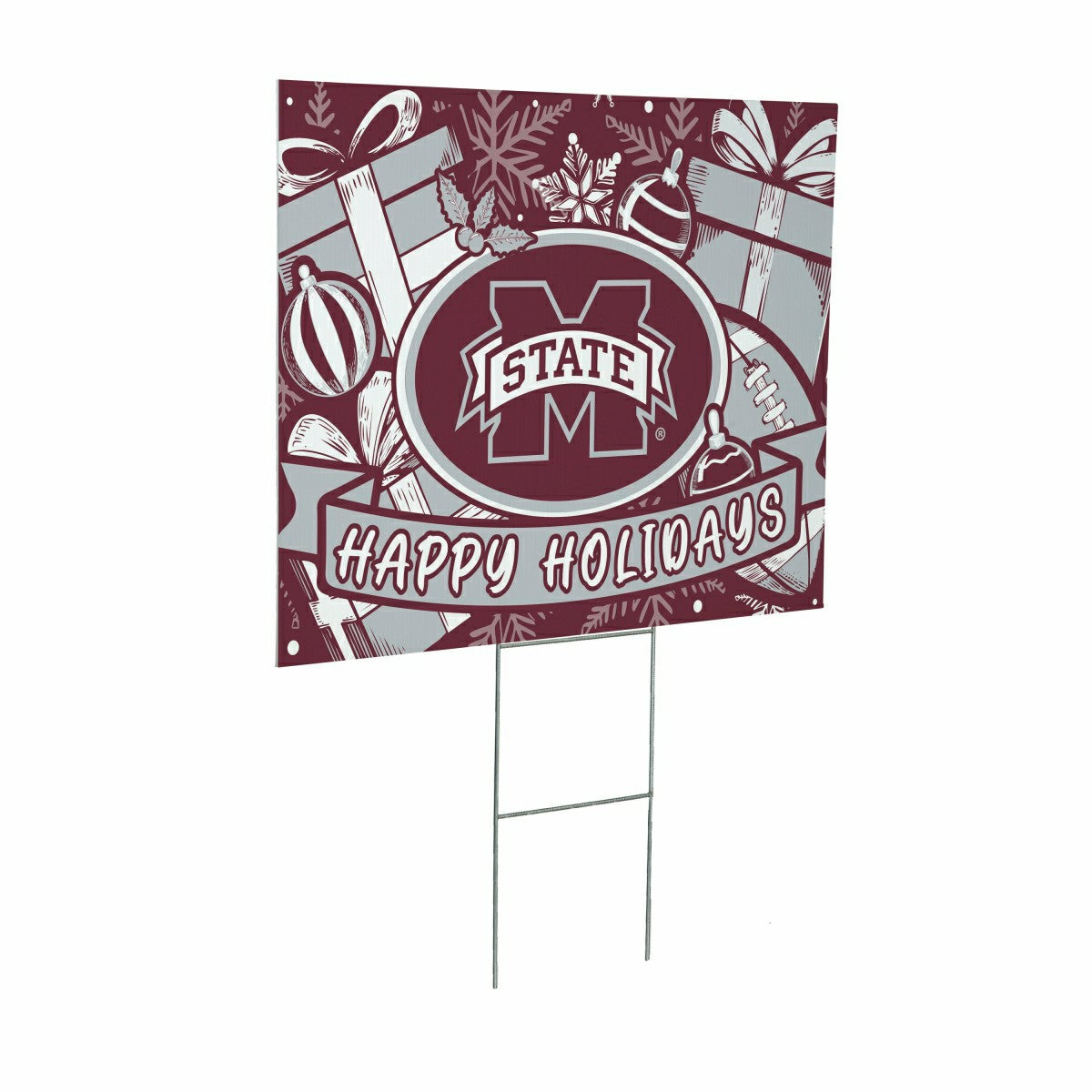 Mississippi State University Yard Sign, Holiday - Collegiate Home