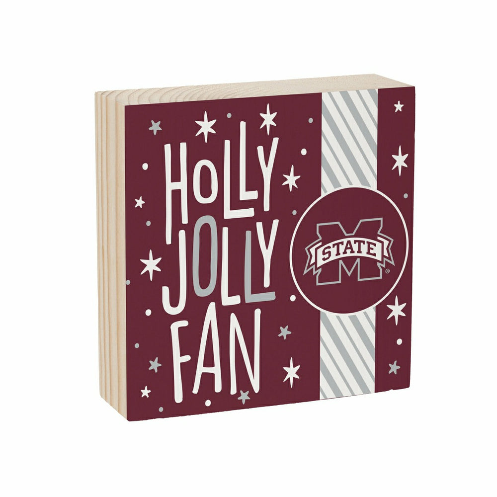 Mississippi State University Block, Holiday, 6x6 - Collegiate Home