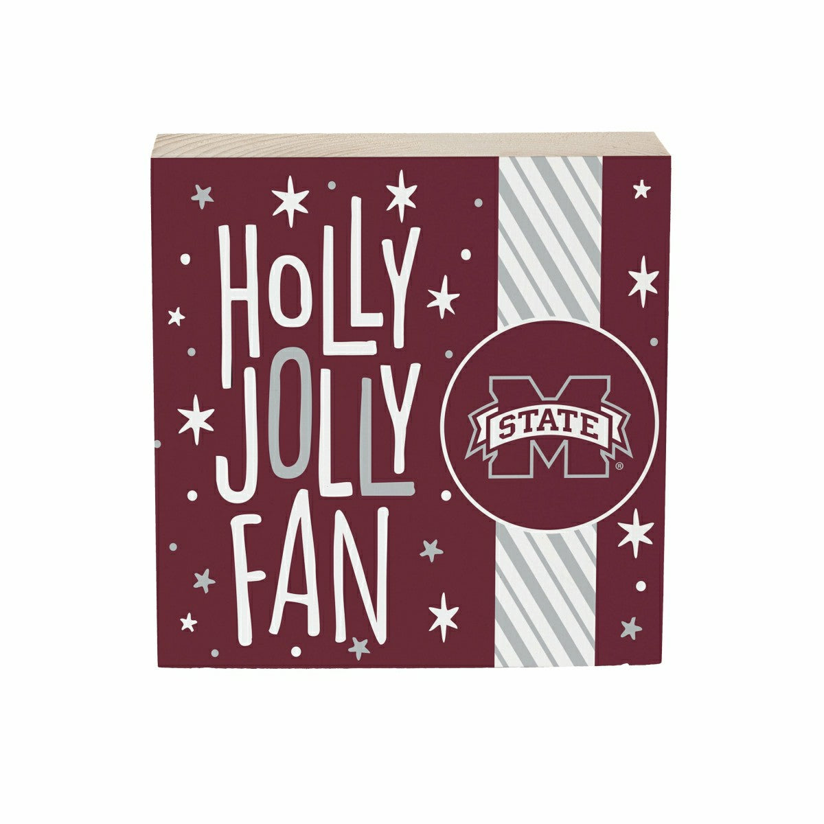 Mississippi State University Block, Holiday, 6x6 - Collegiate Home