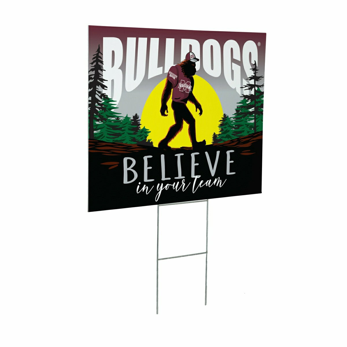 Mississippi State University Coroplast Yard Sign, Bigfoot - Collegiate Home