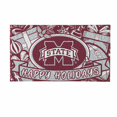 Mississippi State University Holiday PVC Mat, 28"x16" - Collegiate