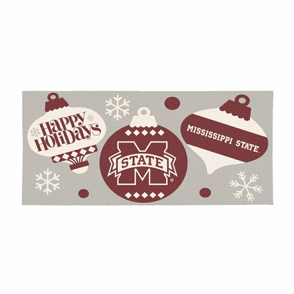Mississippi State University Holiday Flocked Coir Sassafras Switch Mat - Collegiate
