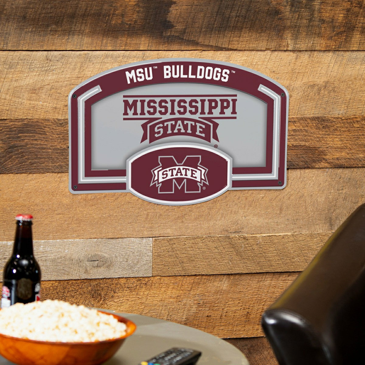 Mississippi State University USA Embossed Steel Wall Sign, 11" x 17" - Collegiate Home