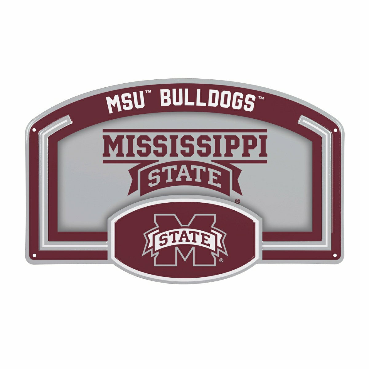 Mississippi State University USA Embossed Steel Wall Sign, 11" x 17" - Collegiate Home