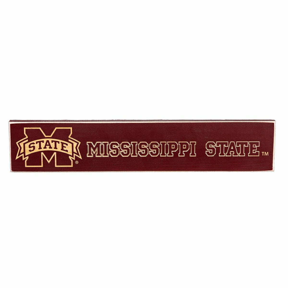 Mississippi State University Engraved Wood Sign, 3.5" x 18" - Collegiate Home