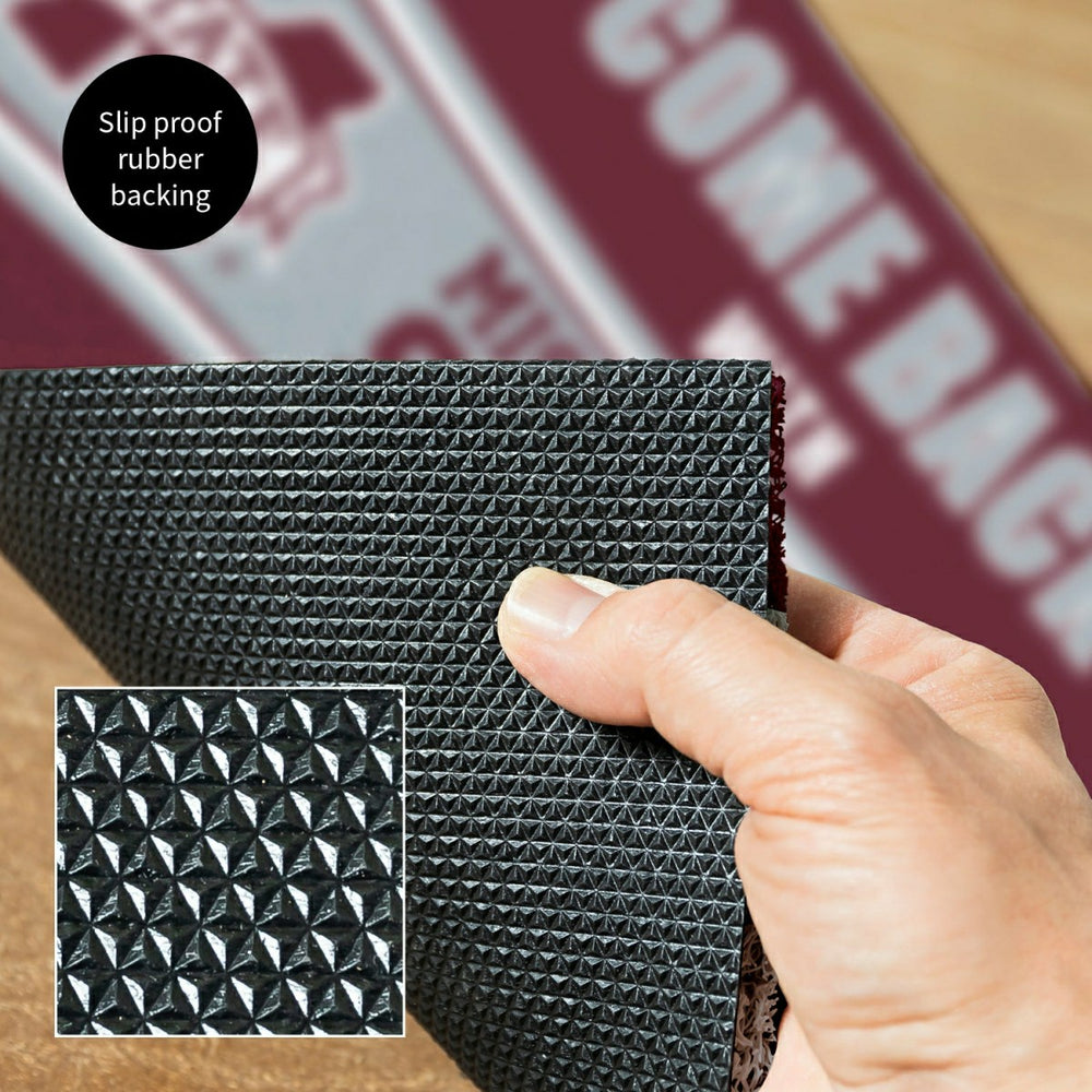 28" x 16" PVC Trapper Mat, Come Back with Tickets, Mississippi State U - Collegiate