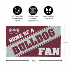 Mississippi State University, PVC Mat COLOR, Home of a Fan - Collegiate