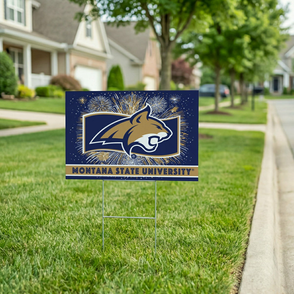 Montana State University Yard Sign, Patriotic - Collegiate Home