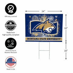 Montana State University Yard Sign, Patriotic - Collegiate Home