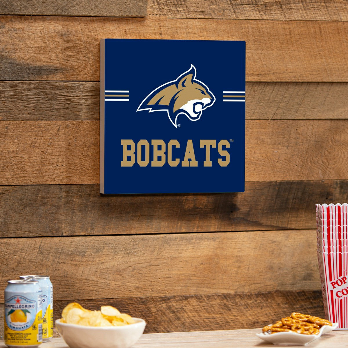 Montana State University Wood Wall Sign, 12x12 - Collegiate Home