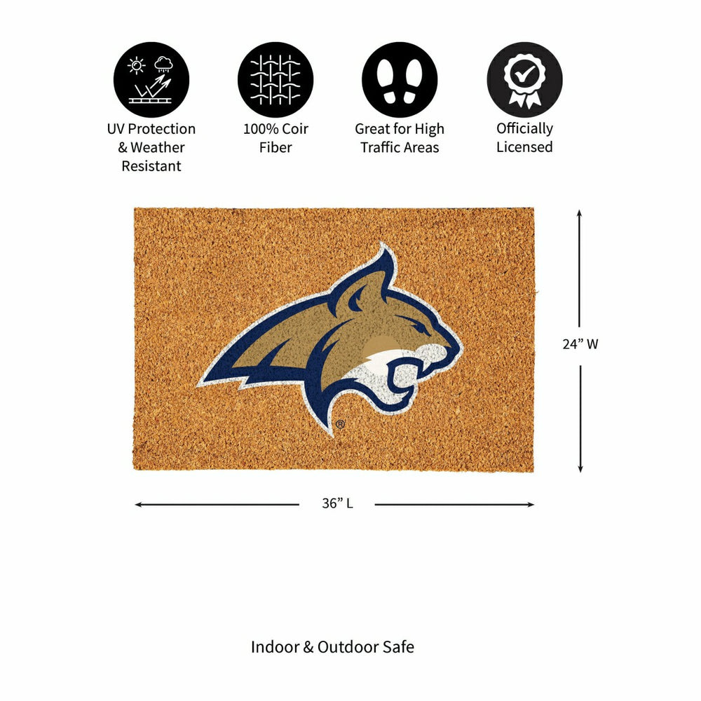Montana State University Large Full Color Coir Mat, 36"x24" - Collegiate