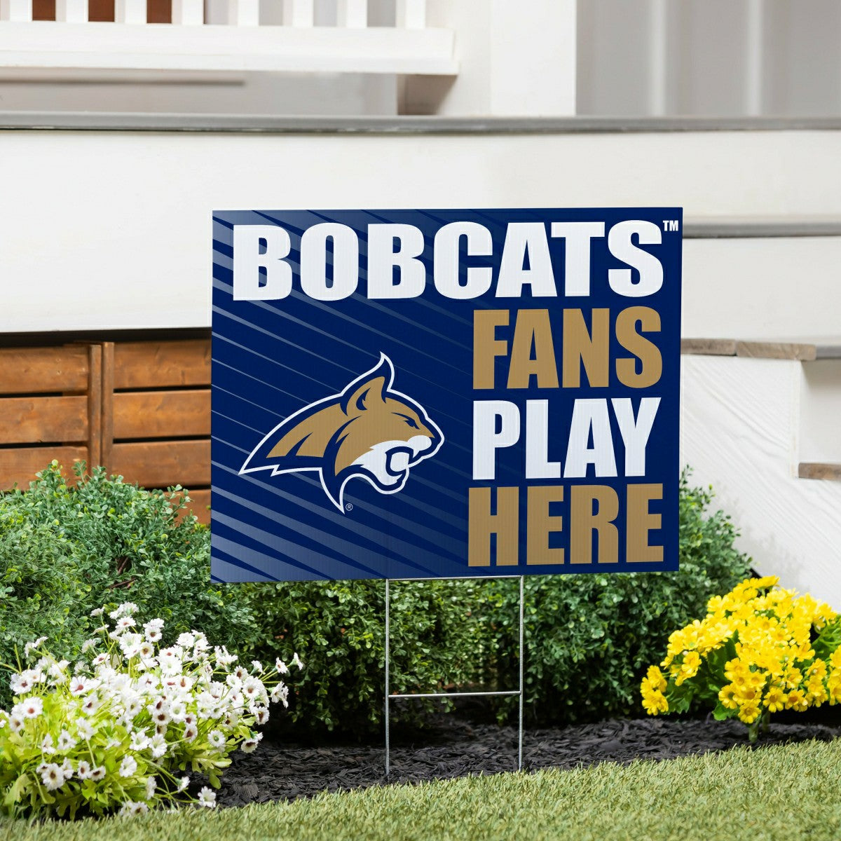 Montana State University Coroplast Yard Sign "Fans Play Here" - Collegiate Home