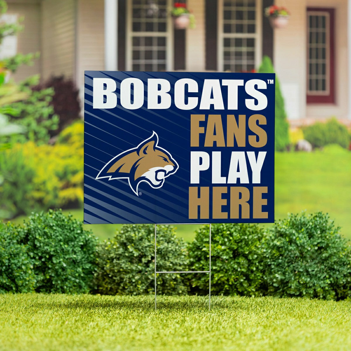 Montana State University Coroplast Yard Sign "Fans Play Here" - Collegiate Home