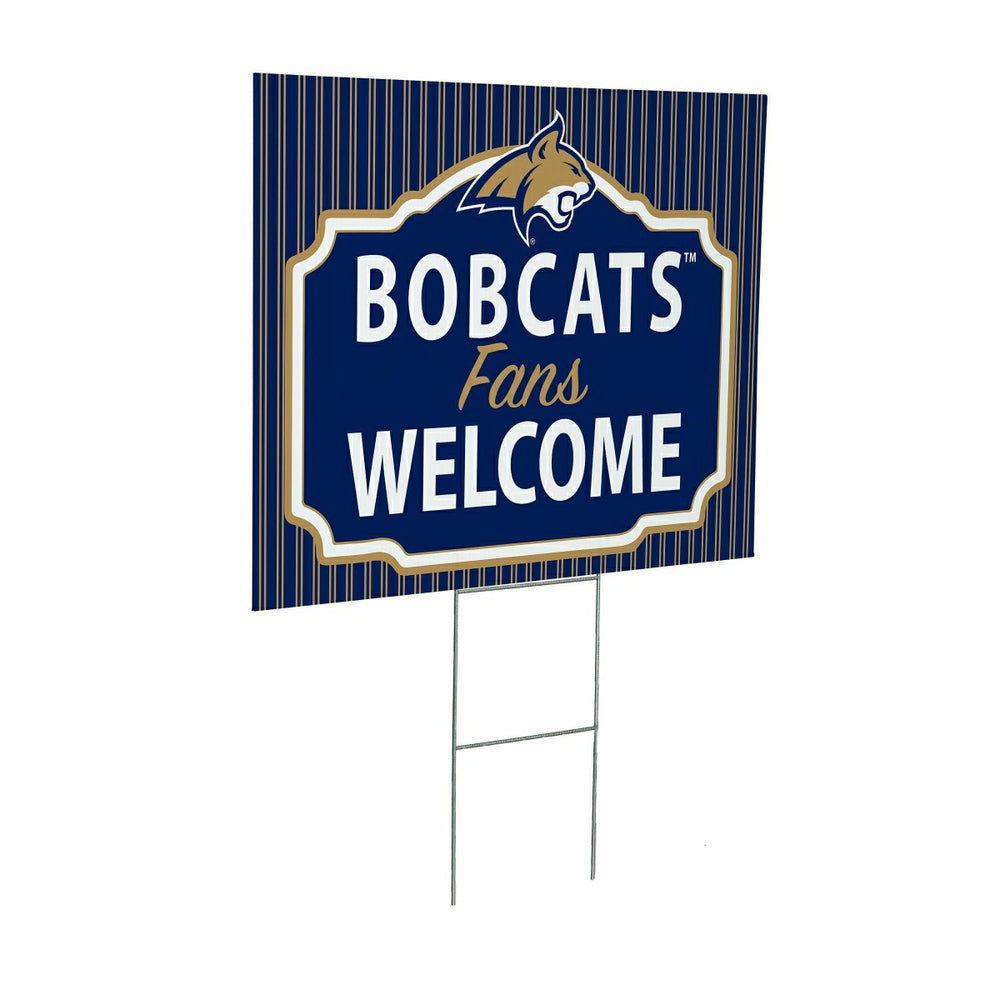 Montana State University Coroplast Yard Sign, "Fans Welcome" - Collegiate Home