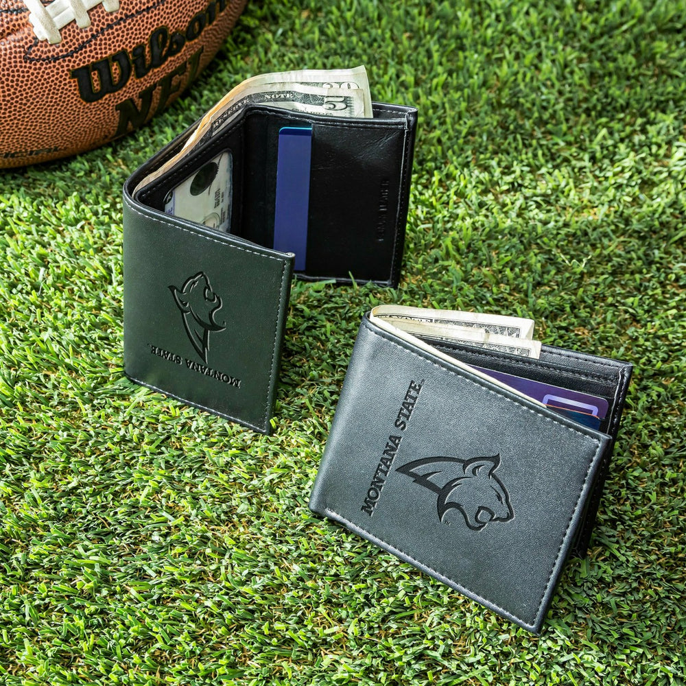 Montana State University, Bi-Fold and Tri-Fold Wallet Gift Set, Black - Collegiate Home