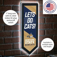 LED Wall Decor, Pennant, Montana State University - Collegiate Home