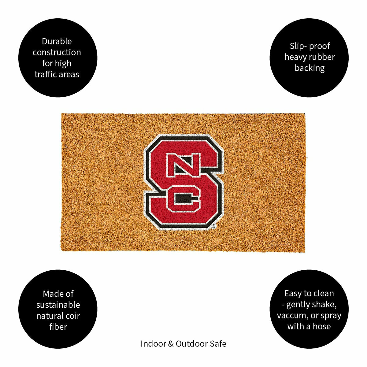 Coir Mat, 16"x28", North Carolina State University - Collegiate