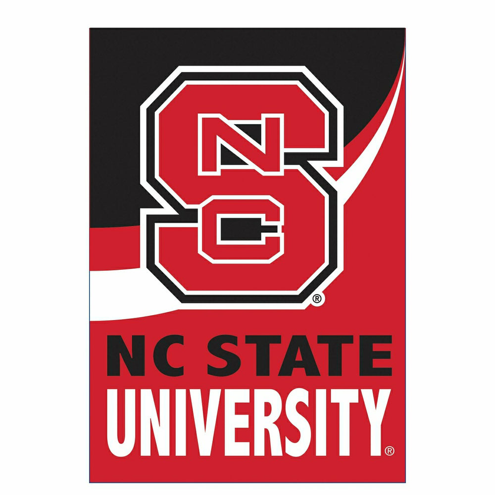 North Carolina State University Burlap Flag GDN Size - Collegiate Home