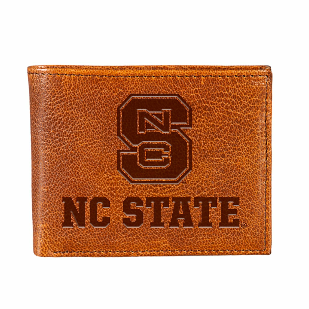 North Carolina State University, Embossed Tumbled Leather Passcase Bi- - Collegiate Home