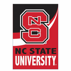 North Carolina State University Burlap Flag House Size - Collegiate Home
