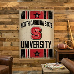 North Carolina State University, Canvas Wall Tapestry, Large, 54x36 - Collegiate Home