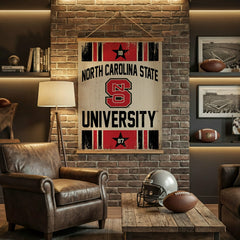 North Carolina State University, Canvas Wall Tapestry, Large, 54x36 - Collegiate Home