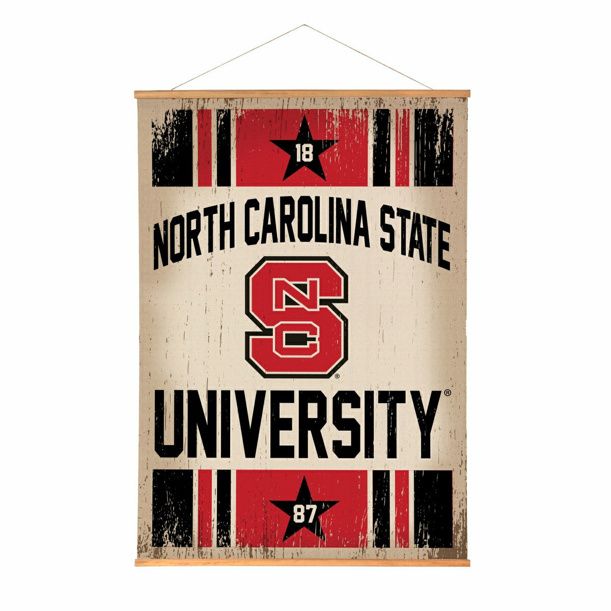 North Carolina State University, Canvas Wall Tapestry, Large, 54x36 - Collegiate Home