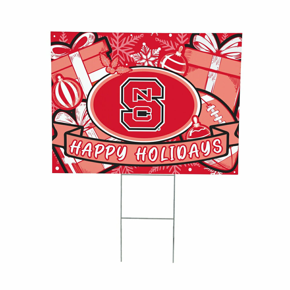 North Carolina State University Yard Sign, Holiday - Collegiate Home