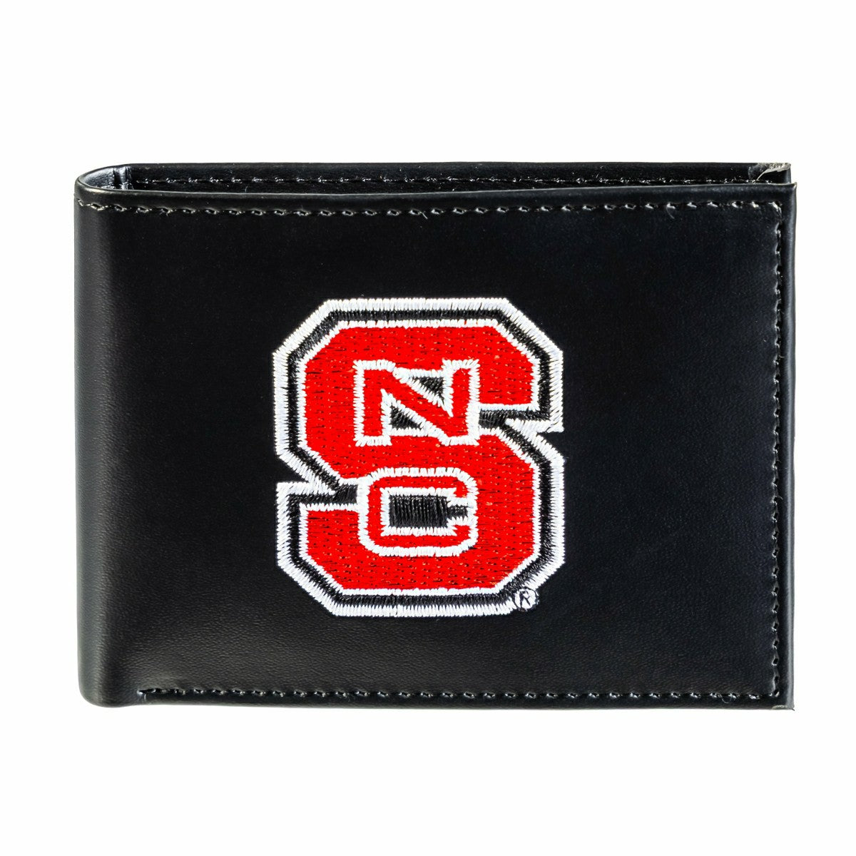 North Carolina State University Black Bi-Fold Embroidered Wallet w/ RFID Blocking - Collegiate Home