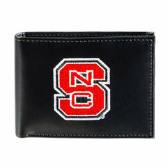 North Carolina State University Black Bi-Fold Embroidered Wallet w/ RFID Blocking - Collegiate Home