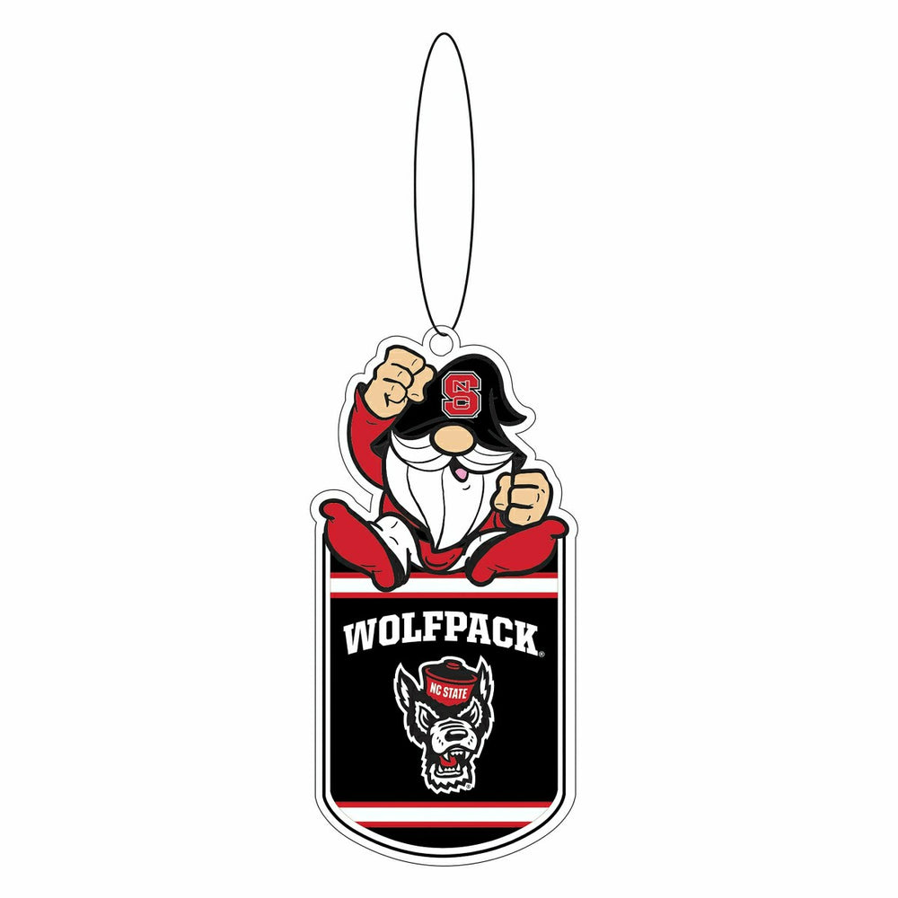 North Carolina State University Gift Tag Ornament, Gnome Fan - Collegiate Home