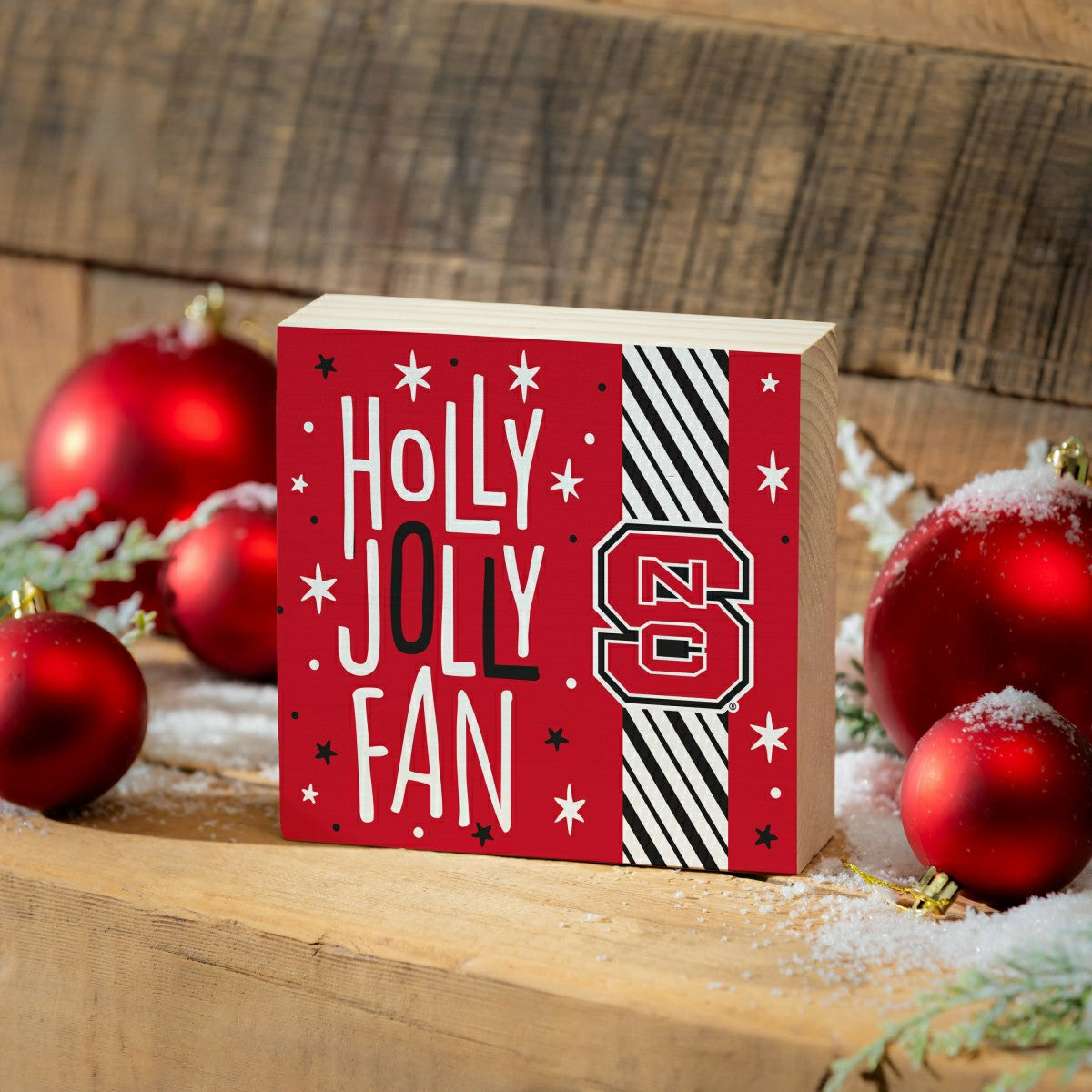 North Carolina State University Block, Holiday, 6x6 - Collegiate Home