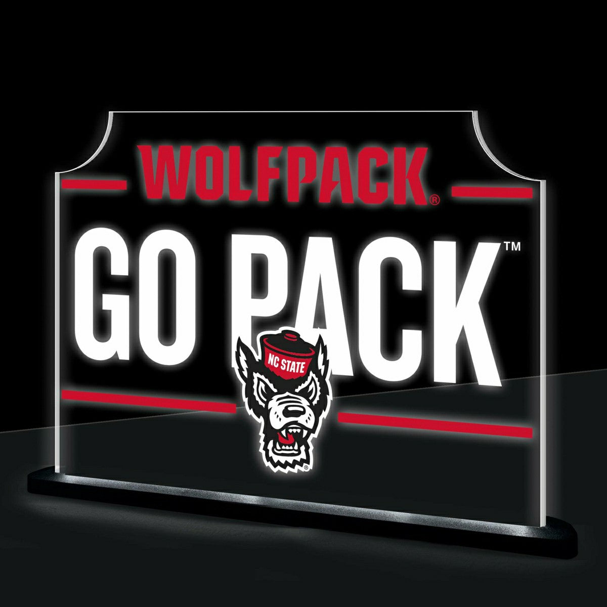 North Carolina State University College Rectangle Desklite LED Decor - Collegiate Home