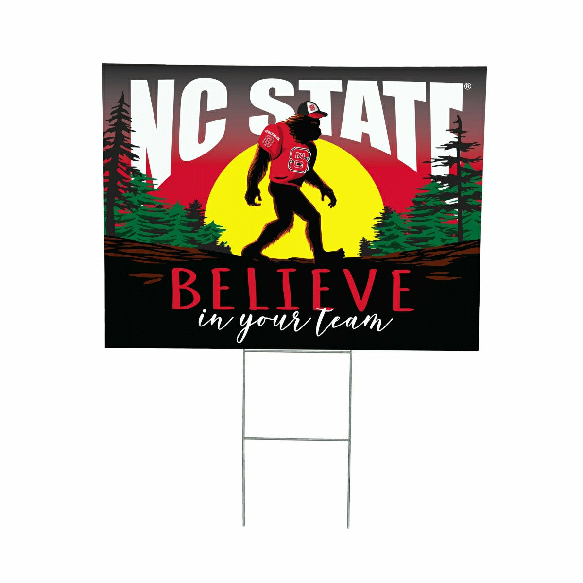 North Carolina State University Yard Sign, Bigfoot - Collegiate Home