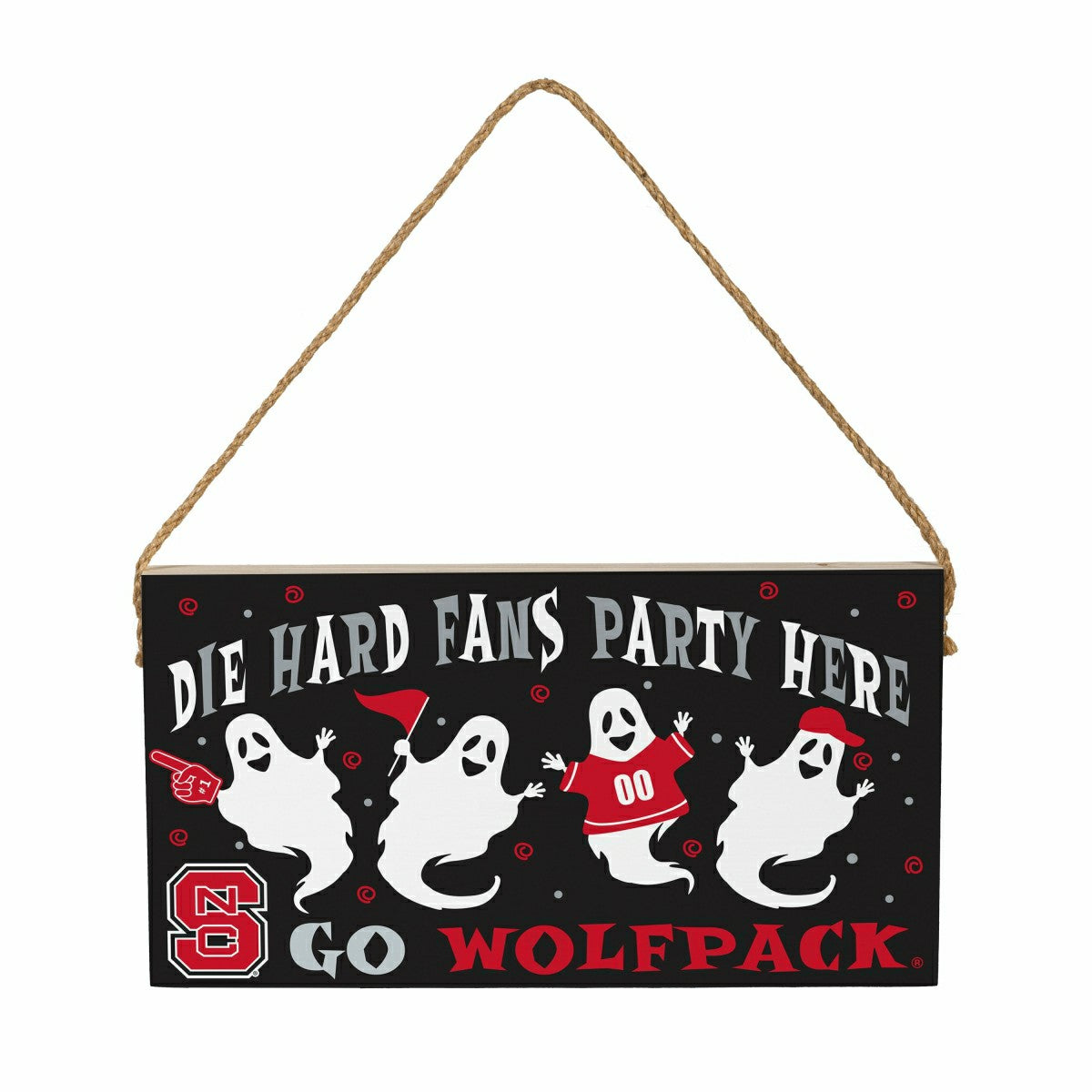 North Carolina State University Halloween Wood Wall Sign, 6x11 - Collegiate Home