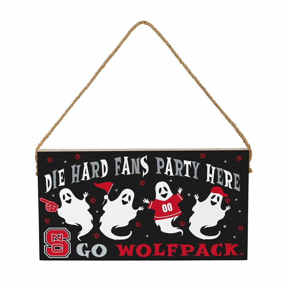 North Carolina State University Halloween Wood Wall Sign, 6x11 - Collegiate Home