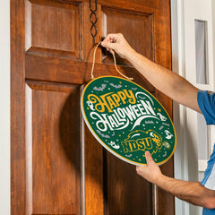 North Dakota State University Halloween Round Door Décor with Hanging  - Collegiate Home